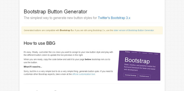 Bootstrap Button Generator